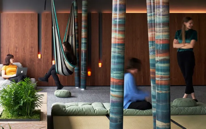 Wellness and Collaboration space in office design