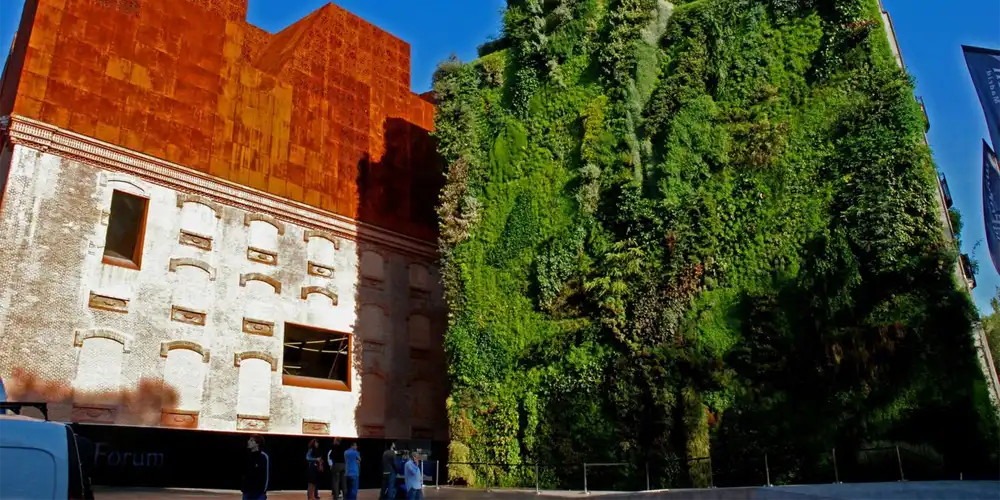 دیوار خزه‌ ای "CaixaForum" در مادرید، اسپانیا - بست‌ ماس